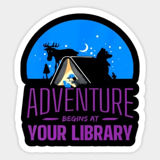 Summer Reading Program 2024 Adventure Begins at Your Library Sticker